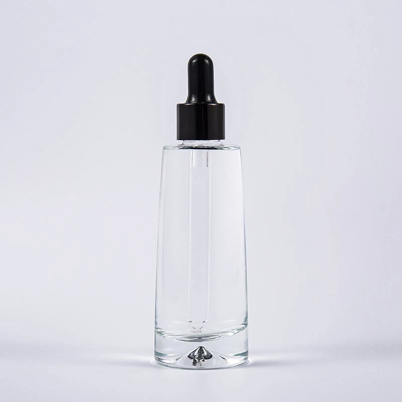 Transparente Tropfenglasflasche